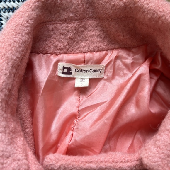 Cotton Candy Pink Wool Blend Coat - Picture 2 of 6